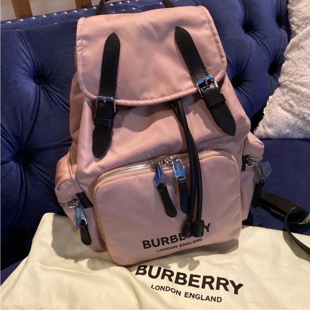Burberry Pink Nylon Backpack